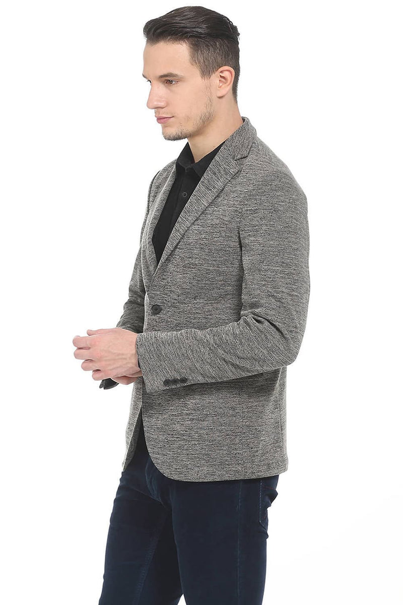 BASICS COMFORT FIT 2 BUTTON KNIT BLAZER