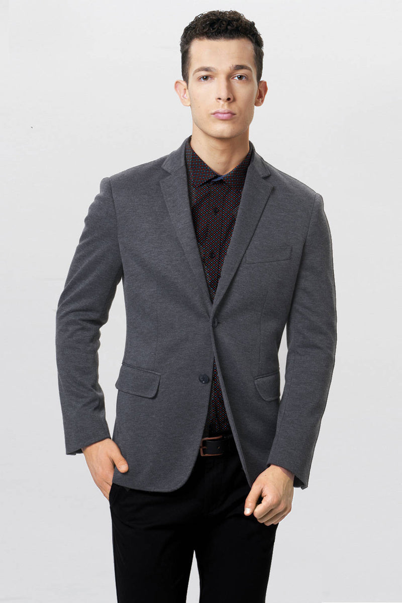 BASICS COMFORT FIT KNIT BLAZER