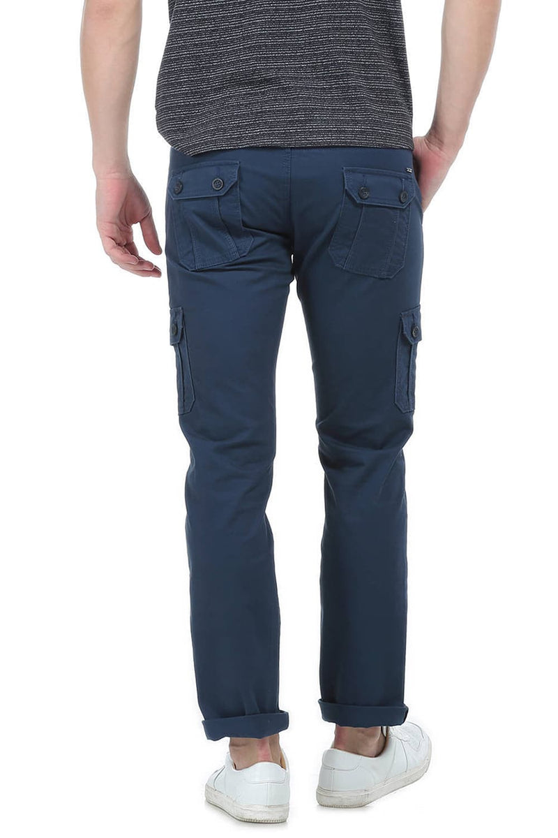 BASICS TAPERED FIT CARGO STRUCTURE TROUSER