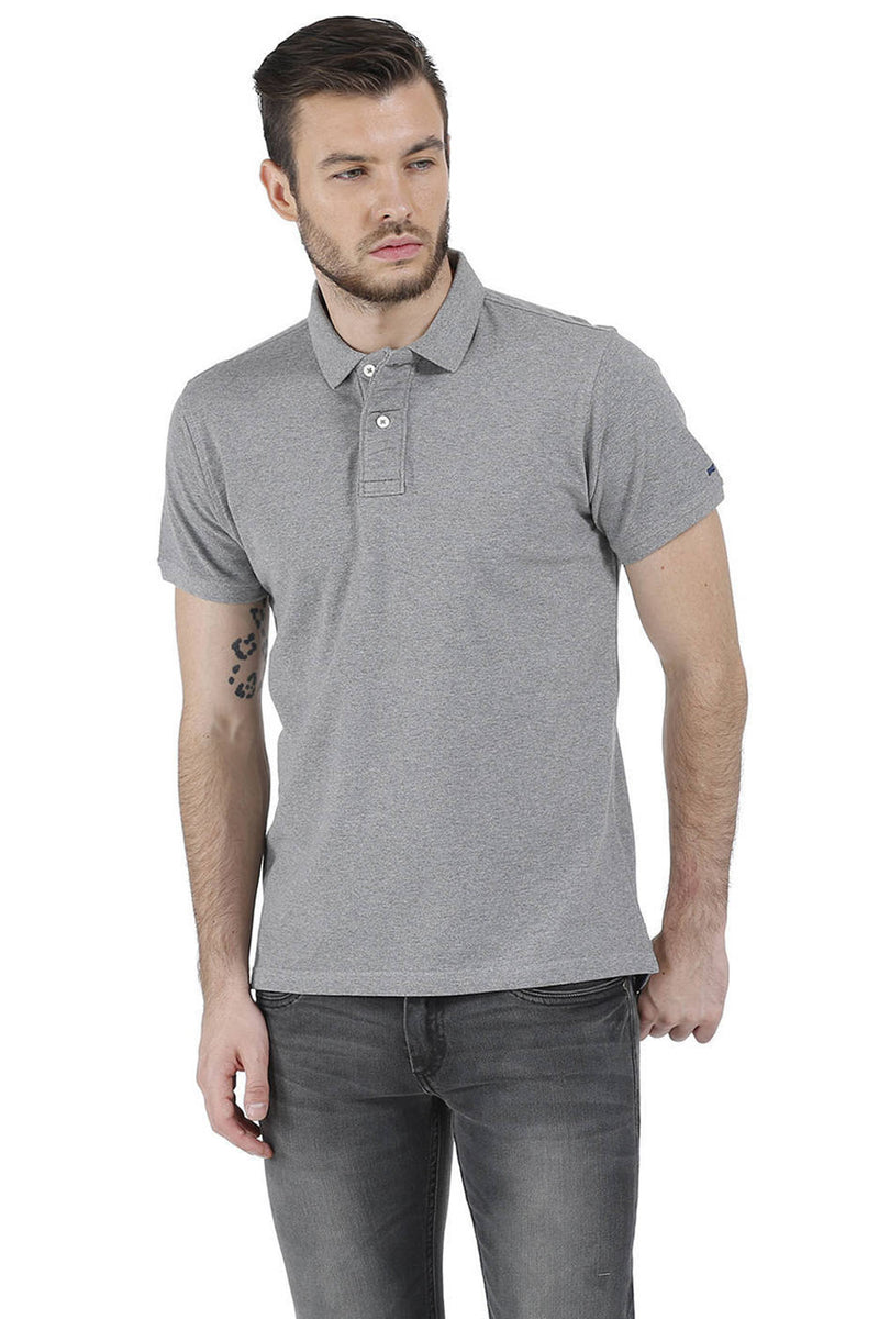 BASICS CASUAL PLAIN COTTON MUSCLE T.SHIRT