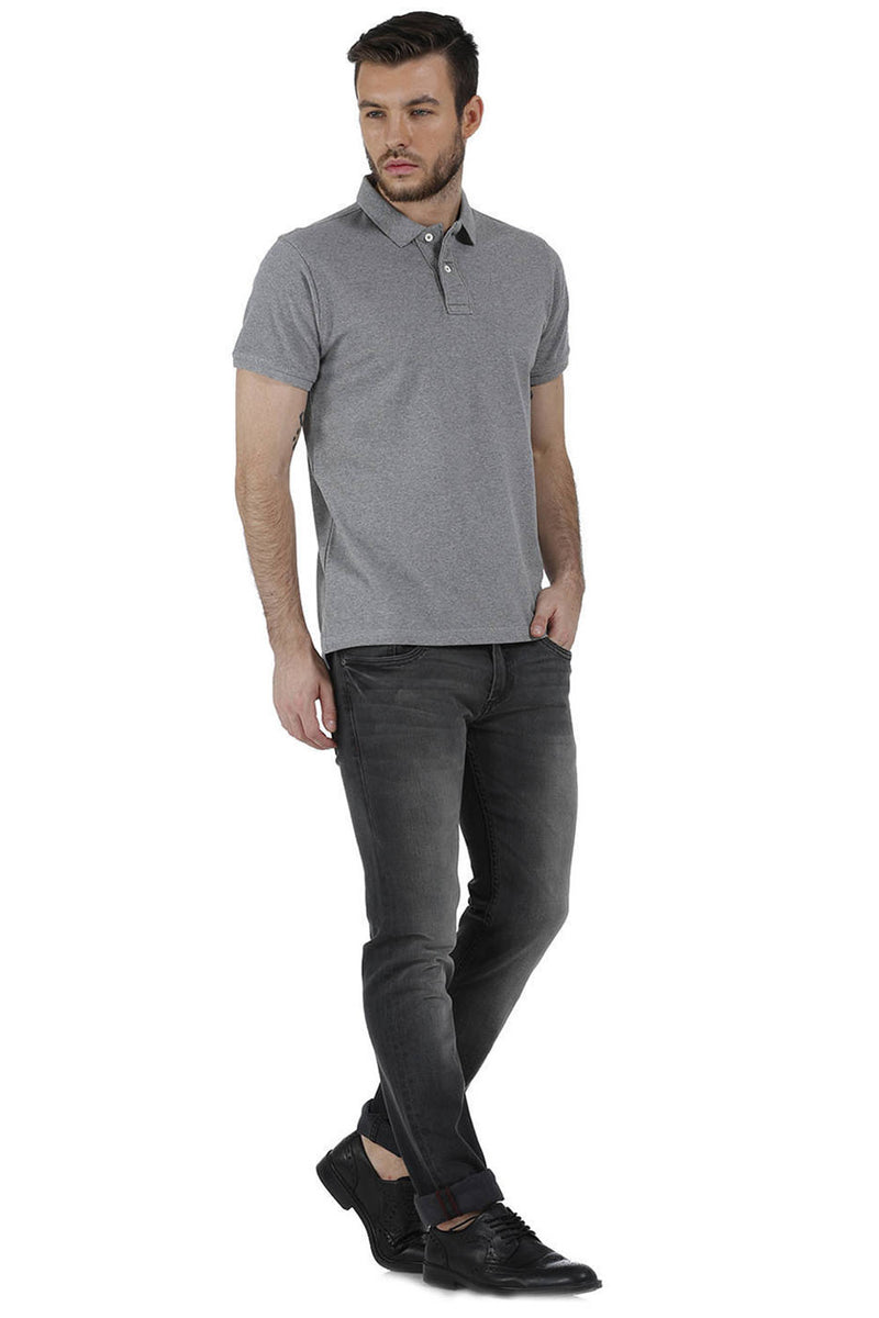 BASICS CASUAL PLAIN COTTON MUSCLE T.SHIRT