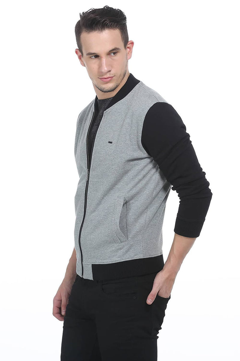 BASICS MUSCLE FIT HIGH NECK KNIT JACKET