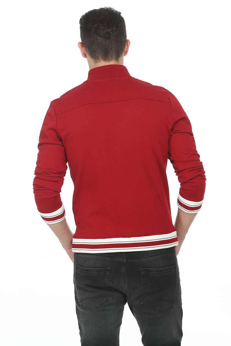 BASICS MUSCLE FIT HIGH NECK KNIT JACKET