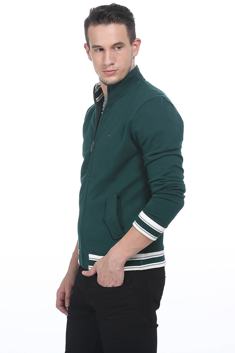 BASICS MUSCLE FIT HIGH NECK KNIT JACKET