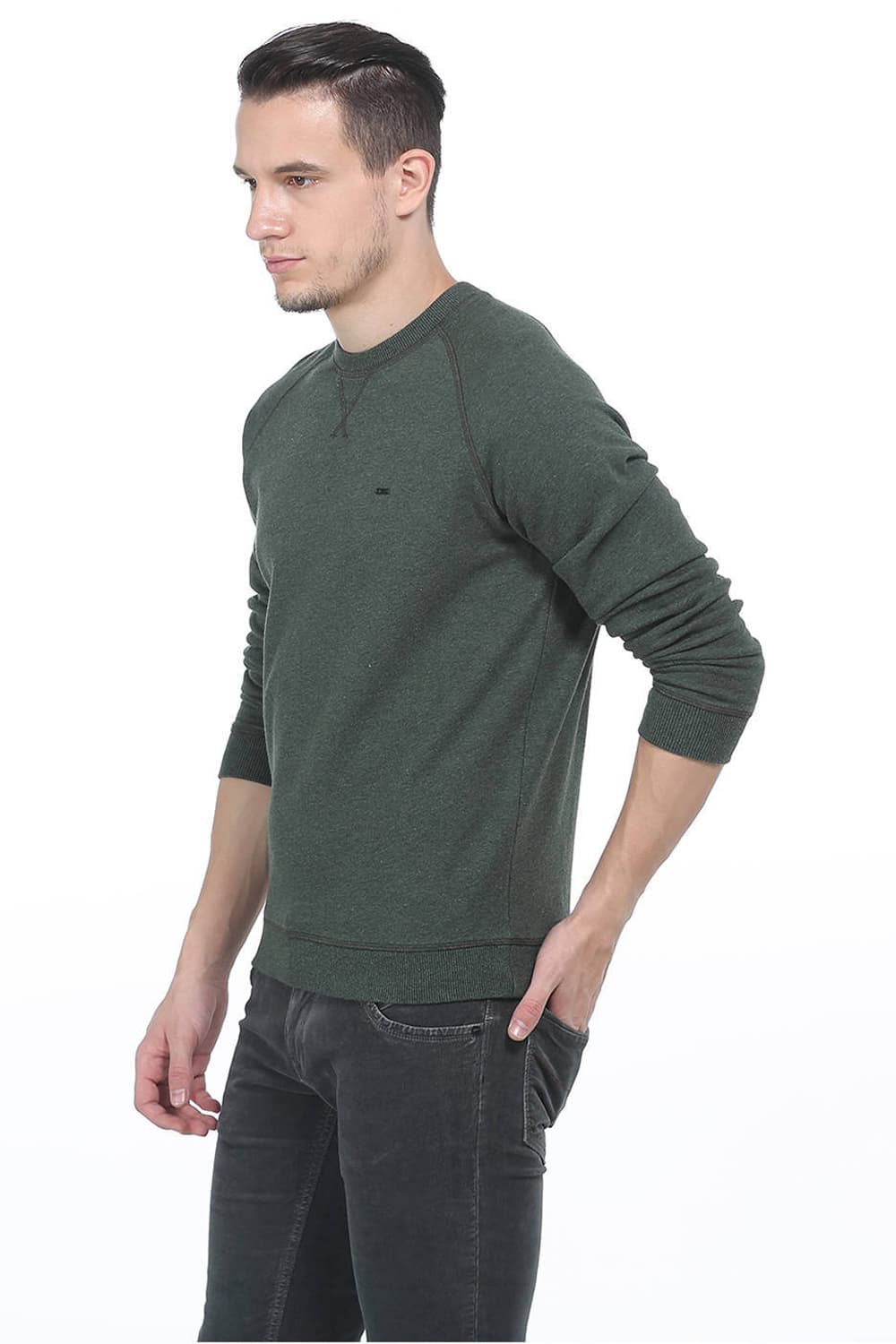 BASICS MUSCLE FIT PULL OVER RAGLAN SLEEVE