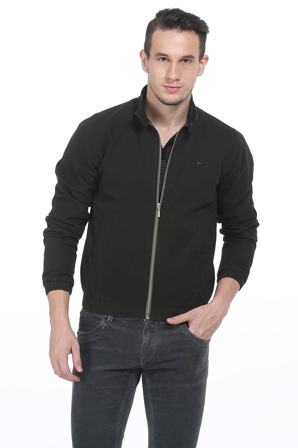 BASICS COMFORT FIT TWILL JACKET