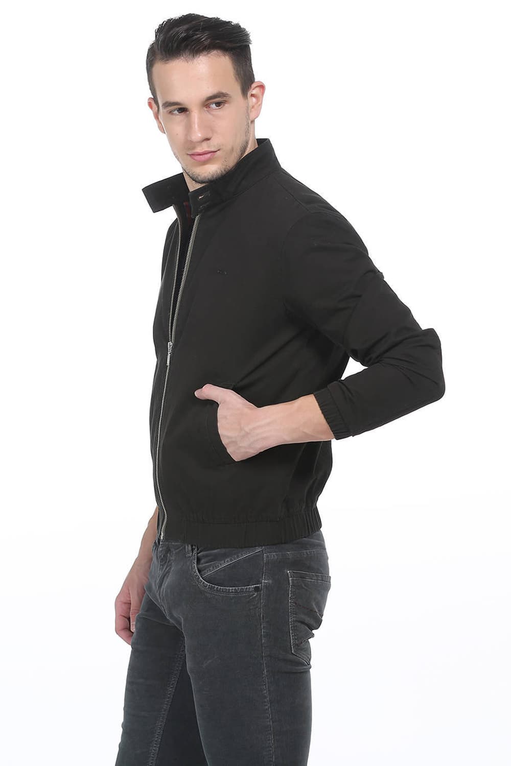 BASICS COMFORT FIT TWILL JACKET