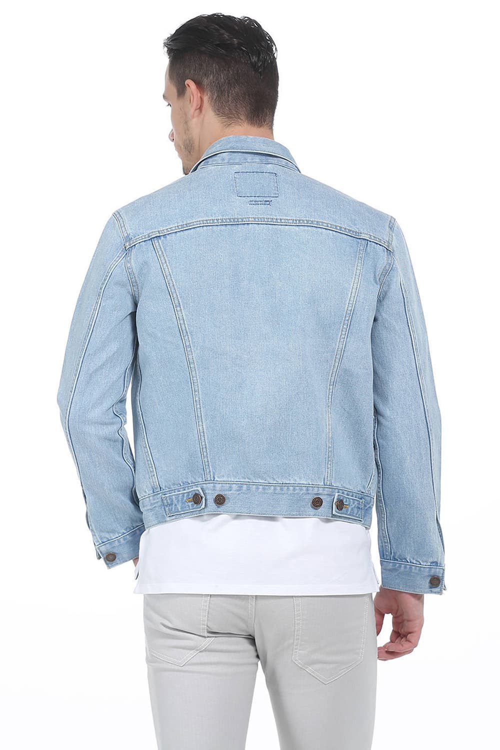 BASICS SLIM FIT DENIM FULL SLEEVE JACKET