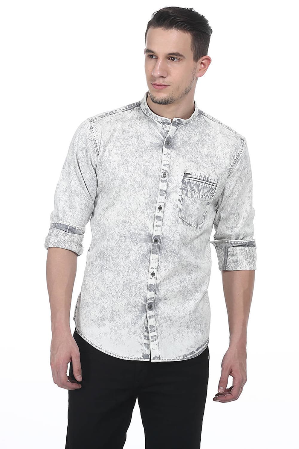 BASICS SLIM FIT DENIM SHIRT