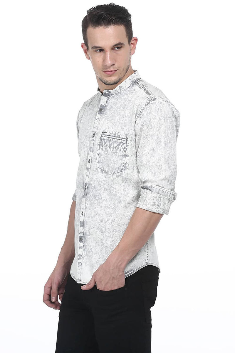 BASICS SLIM FIT DENIM SHIRT