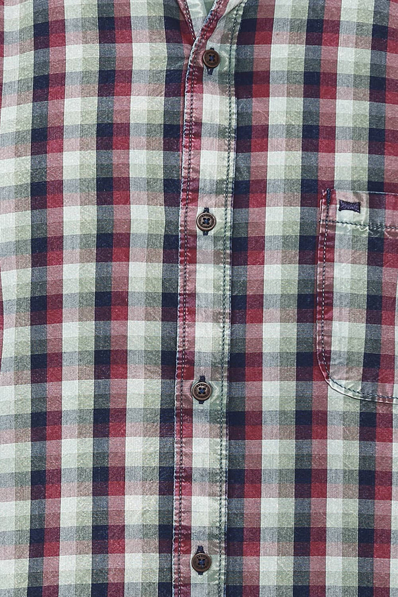 BASICS SLIM FIT CHECKS SHIRT