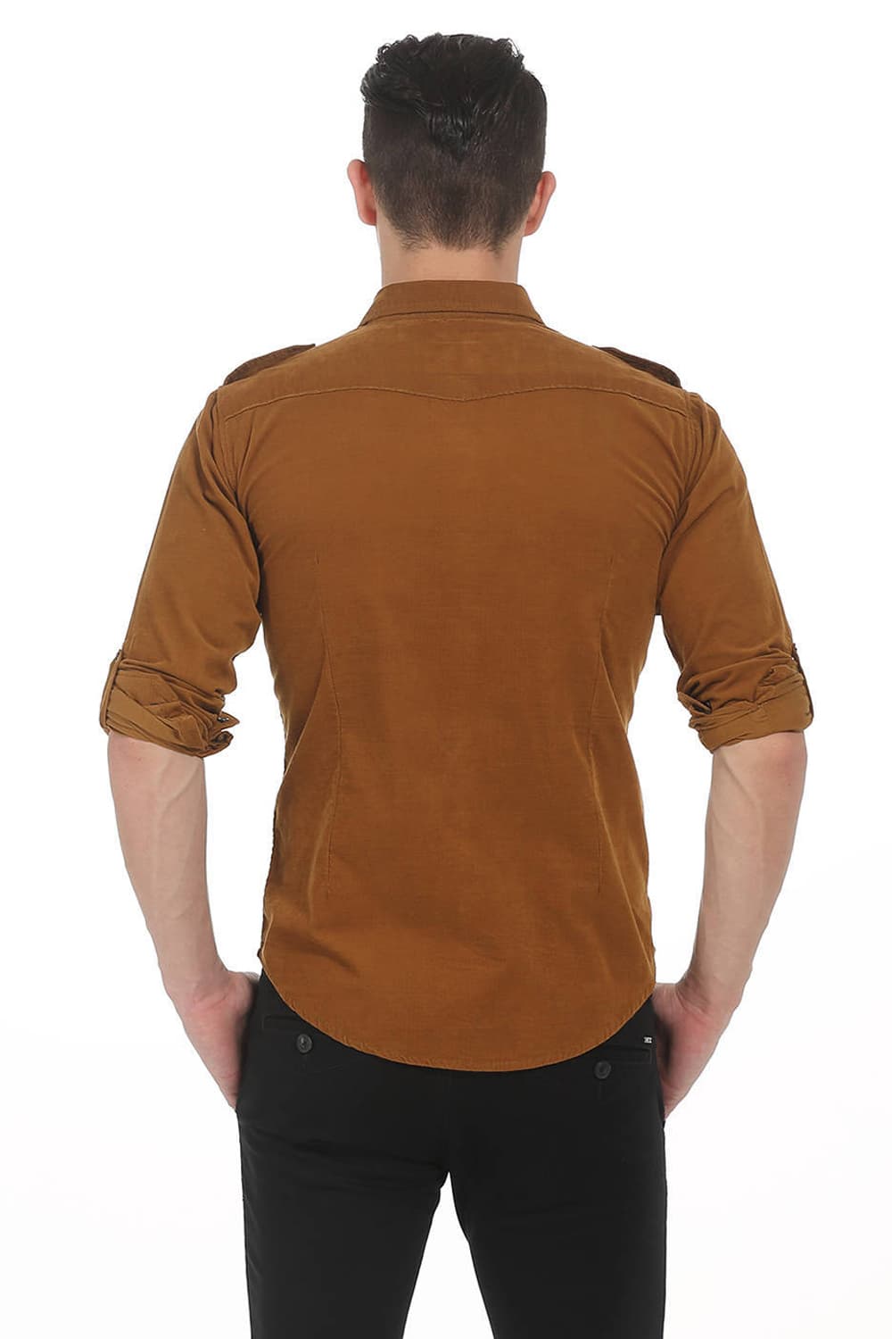 BASICS SLIM FIT CORDUROY SHIRT