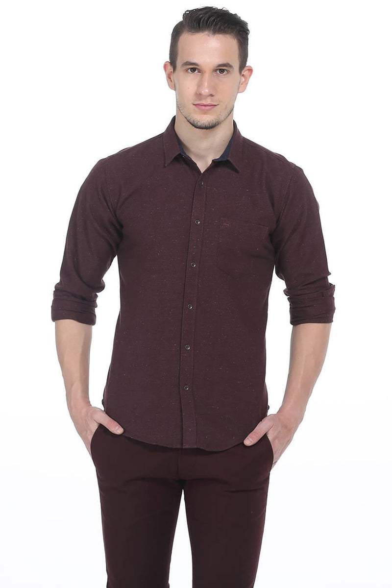 BASICS SLIM FIT TWILL SHIRT