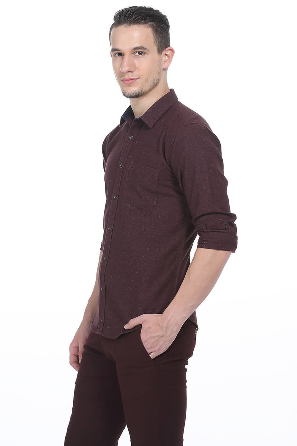 BASICS SLIM FIT TWILL SHIRT