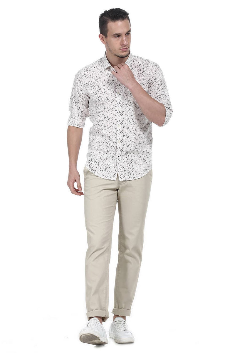 BASICS SLIM FIT PRINTED SHIRT