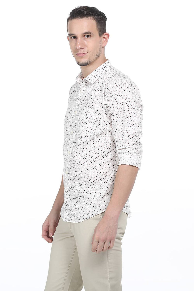 BASICS SLIM FIT PRINTED SHIRT