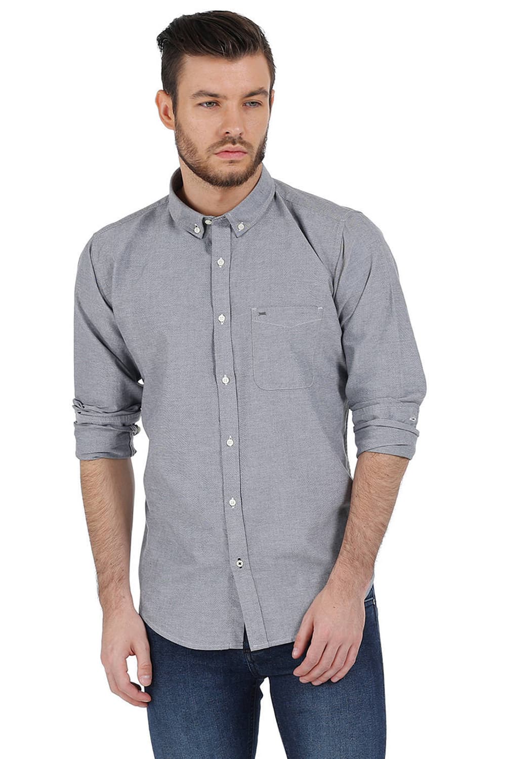 BASICS SLIM FIT OXFORD SHIRT