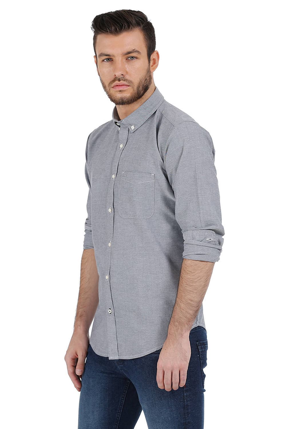 BASICS SLIM FIT OXFORD SHIRT