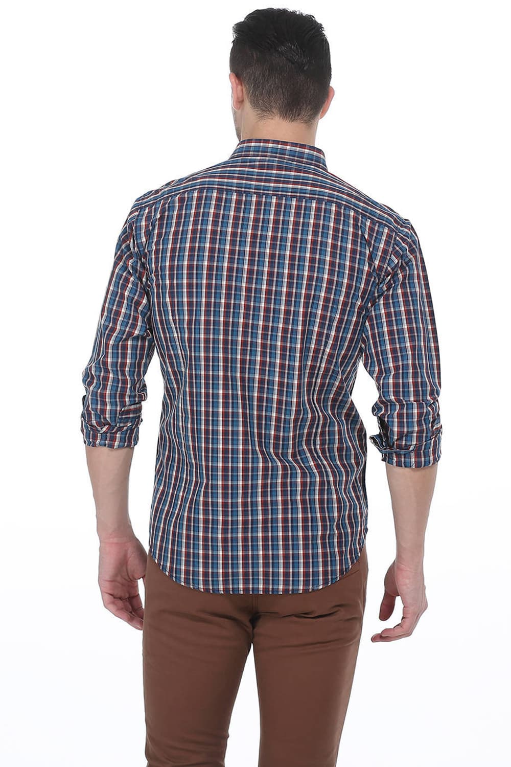 BASICS SLIM FIT CHECKS SHIRT