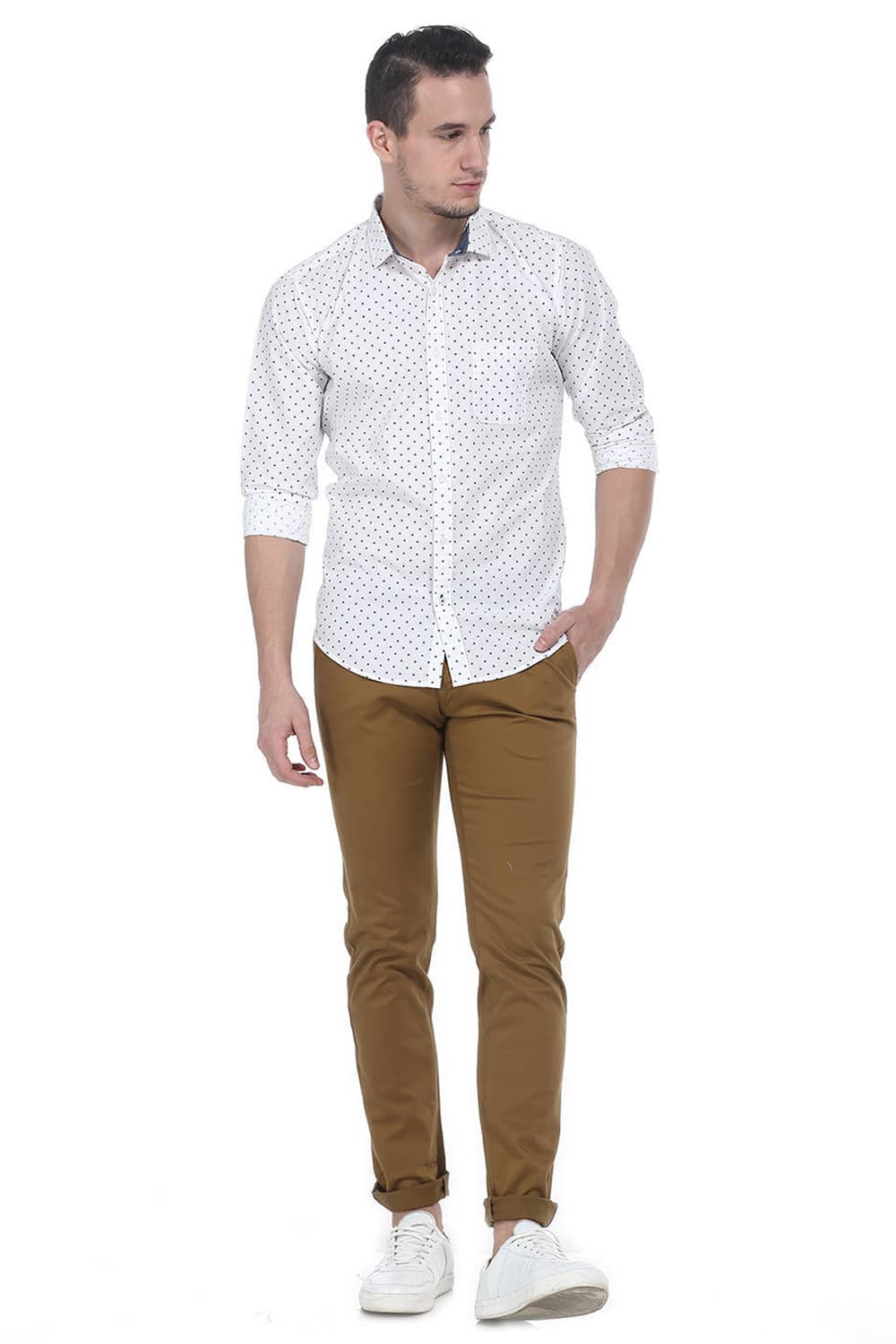 BASICS SLIM FIT PRINTED SHIRT