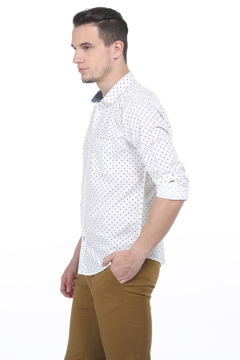 BASICS SLIM FIT PRINTED SHIRT