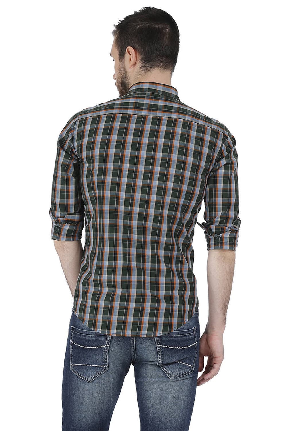 BASICS SLIM FIT CHECKS SHIRT