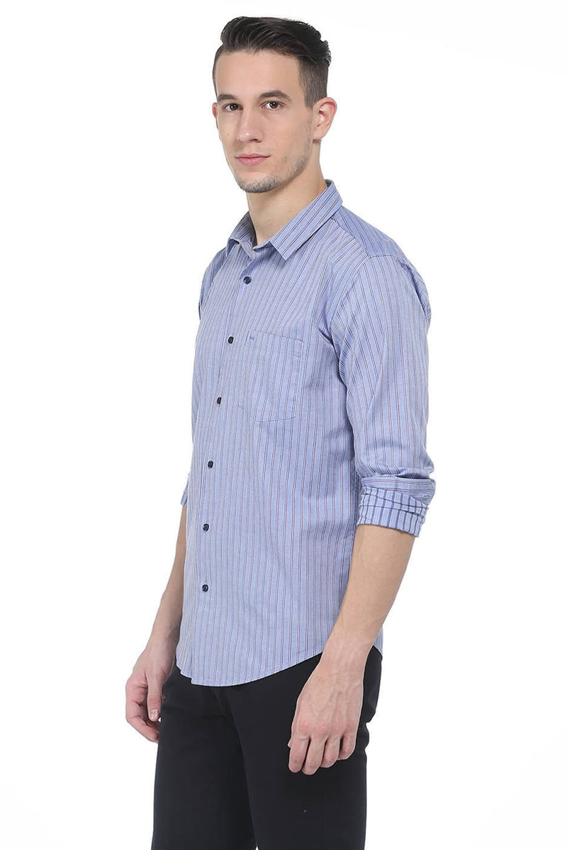 BASICS SLIM FIT STRIPED SHIRT