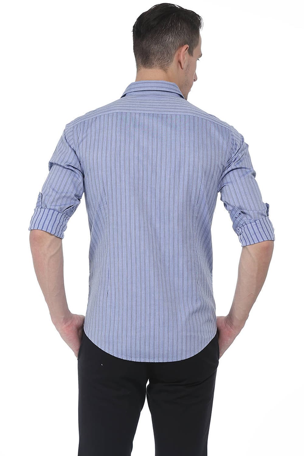 BASICS SLIM FIT STRIPED SHIRT