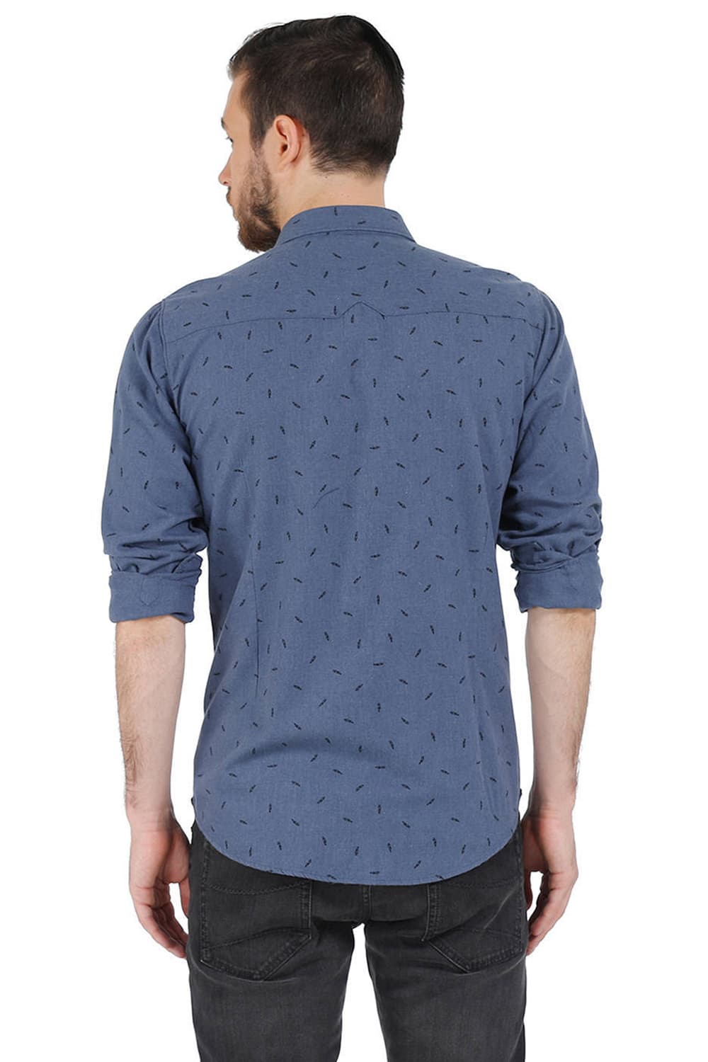 BASICS SLIM FIT PRINTED SHIRT