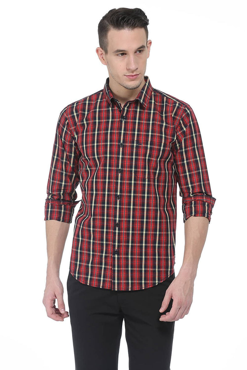 BASICS SLIM FIT CHECKS SHIRT