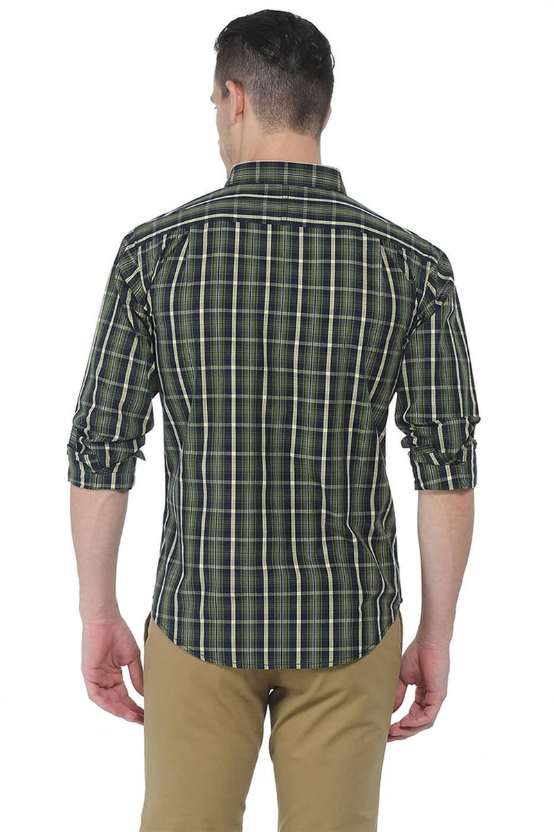 BASICS SLIM FIT CHECKS SHIRT