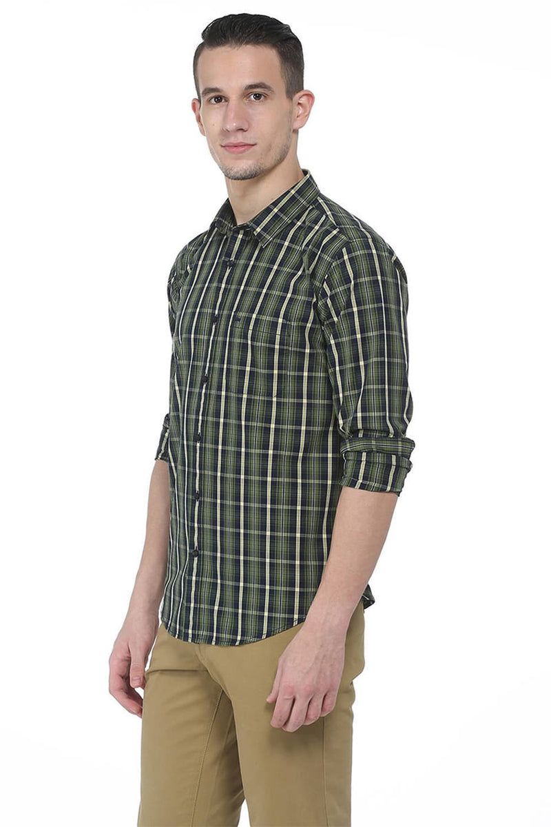 BASICS SLIM FIT CHECKS SHIRT