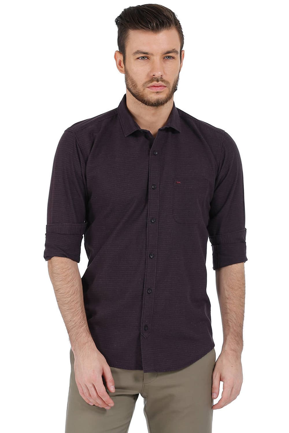 BASICS SLIM FIT CHECKS SHIRT