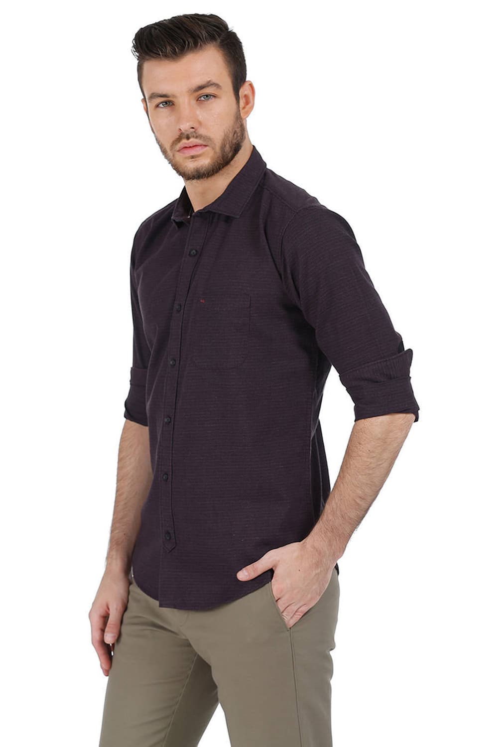 BASICS SLIM FIT CHECKS SHIRT