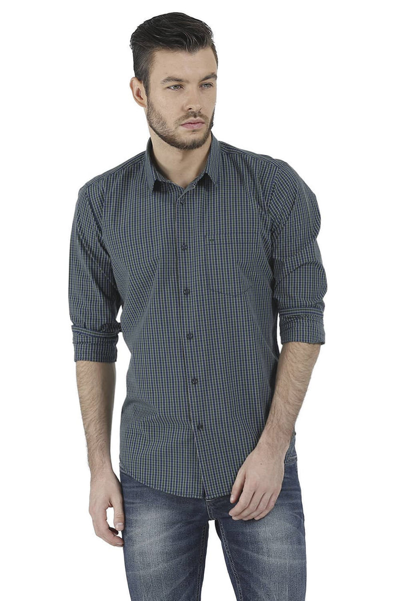 BASICS SLIM FIT CHECKS SHIRT