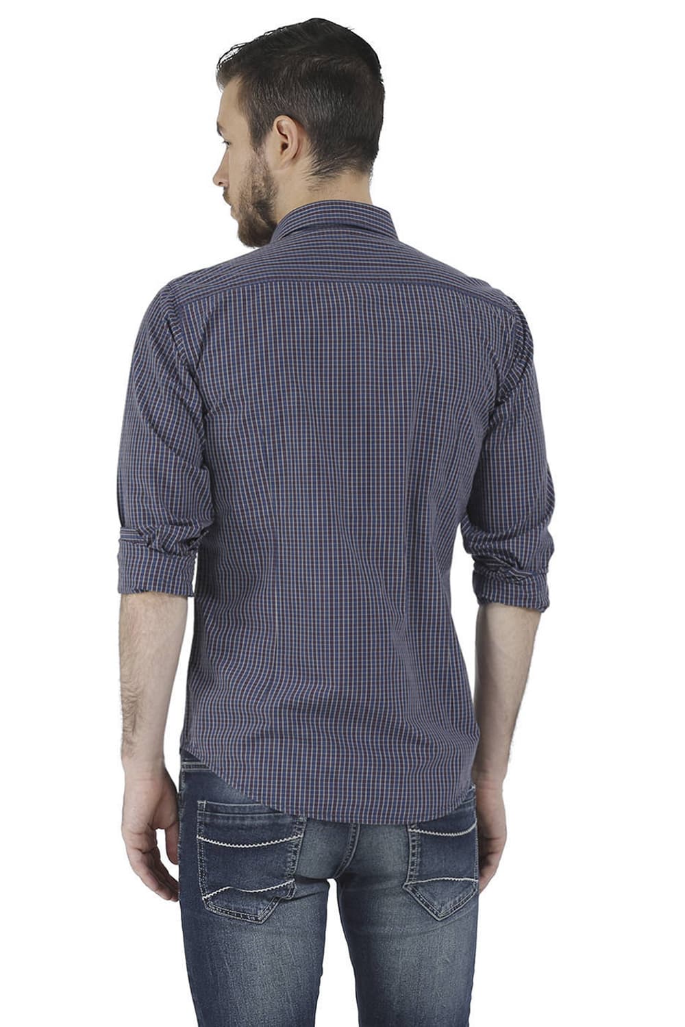 BASICS SLIM FIT CHECKS SHIRT