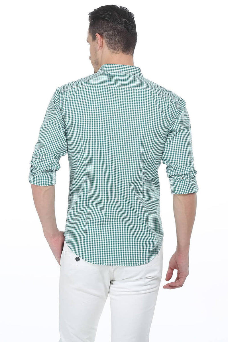 BASICS SLIM FIT CHECKS SHIRT