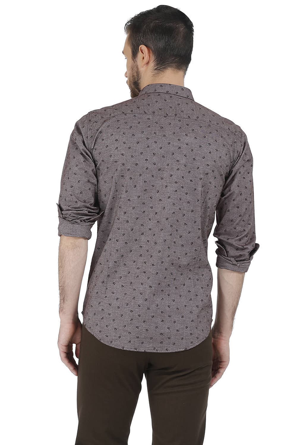 BASICS SLIM FIT PRINTED SHIRT