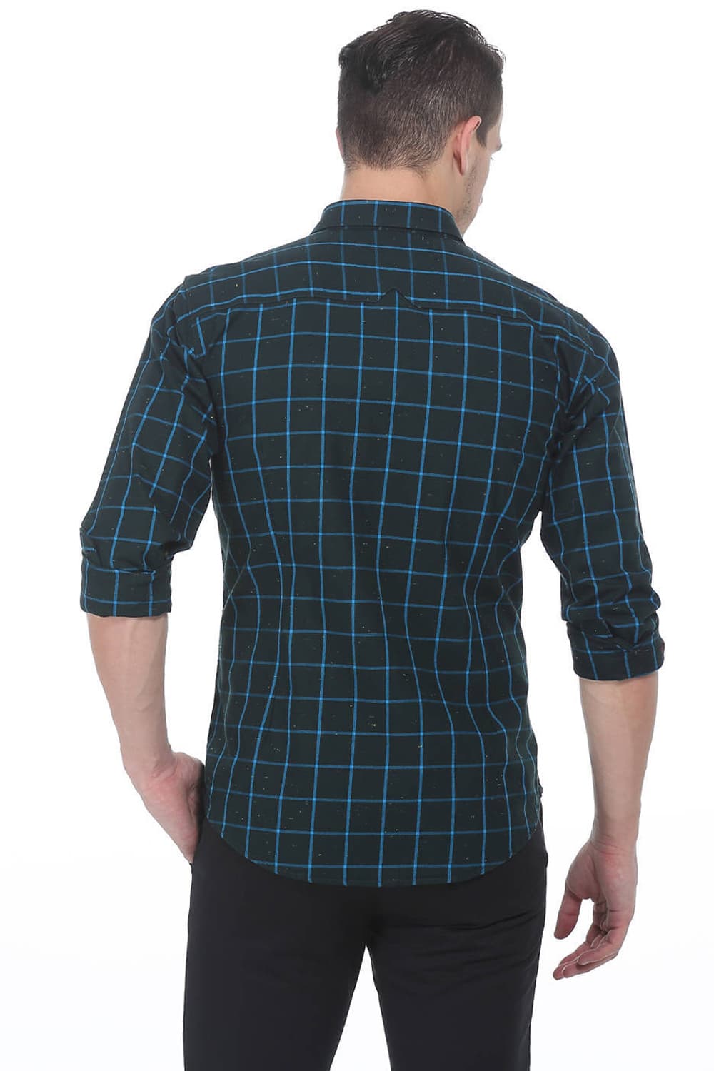 BASICS SLIM FIT CHECKS SHIRT