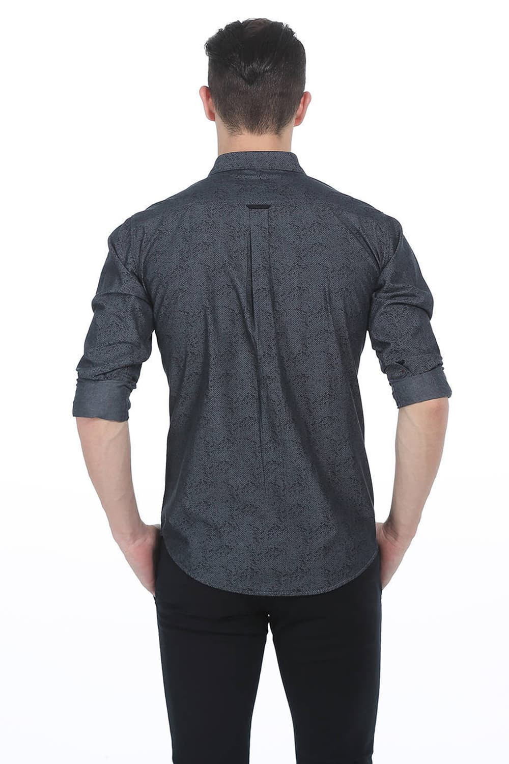 BASICS SLIM FIT PRINTED SHIRT