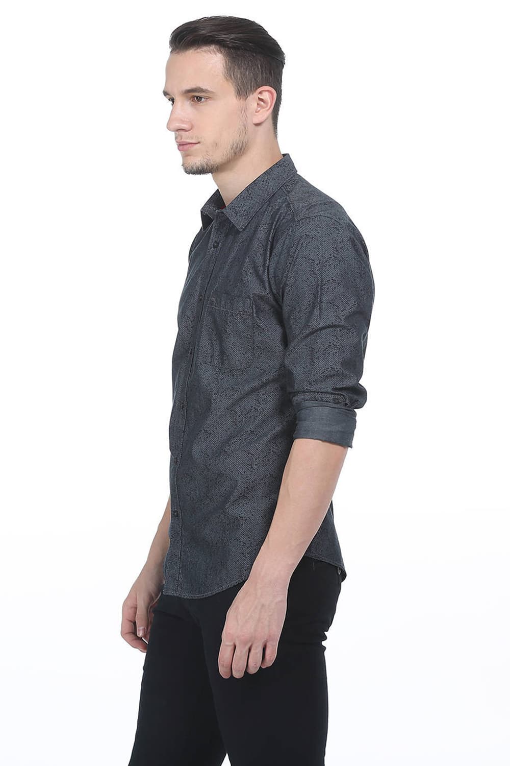 BASICS SLIM FIT PRINTED SHIRT