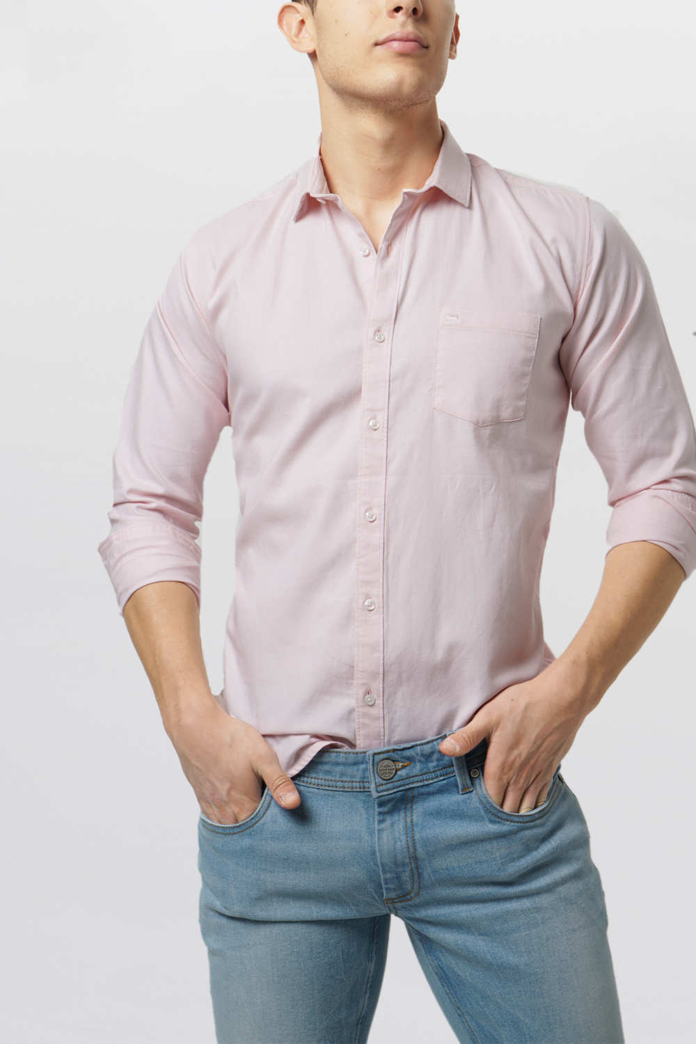 BASICS SLIM FIT OXFORD SHIRT