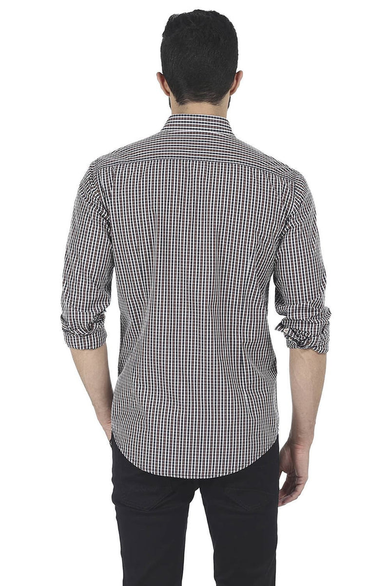 BASICS SLIM FIT CHECKS SHIRT