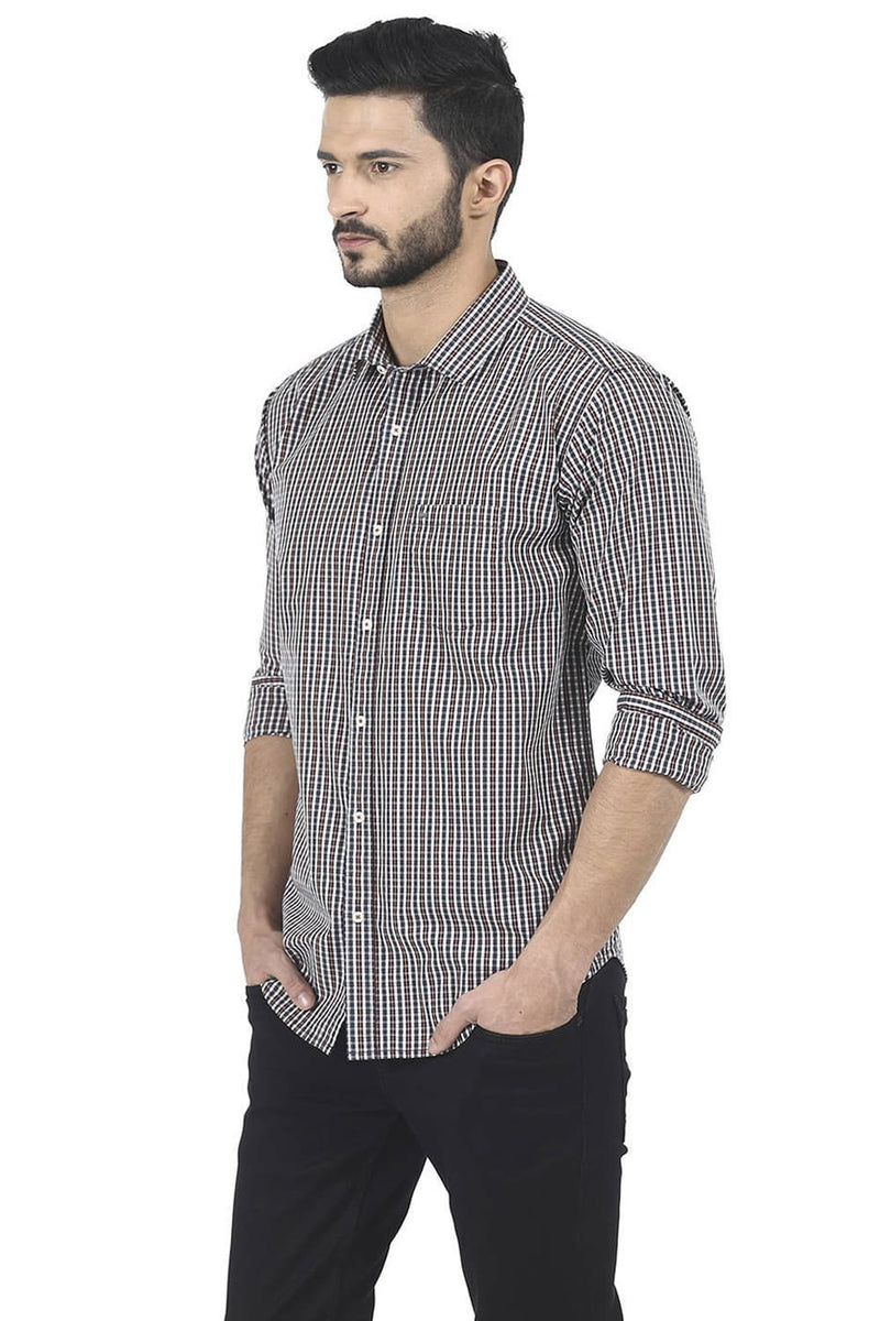 BASICS SLIM FIT CHECKS SHIRT