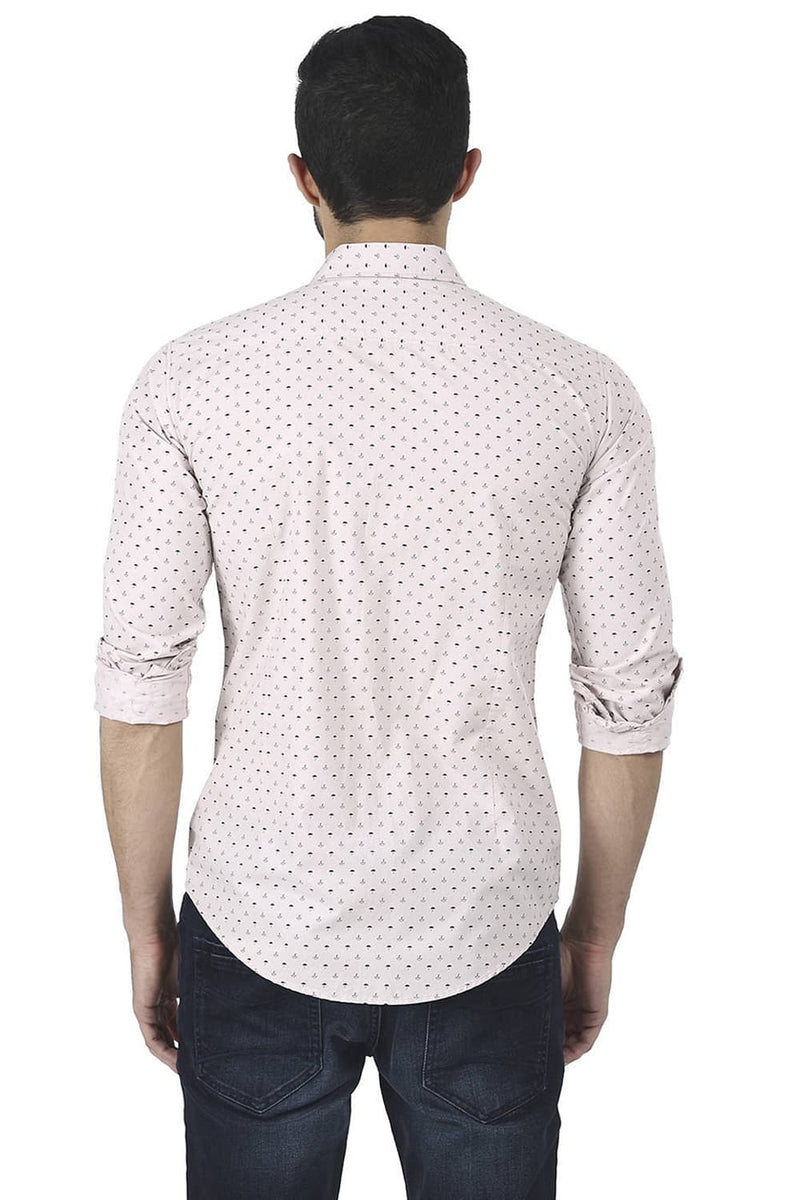 BASICS SLIM FIT PRINTED SHIRT