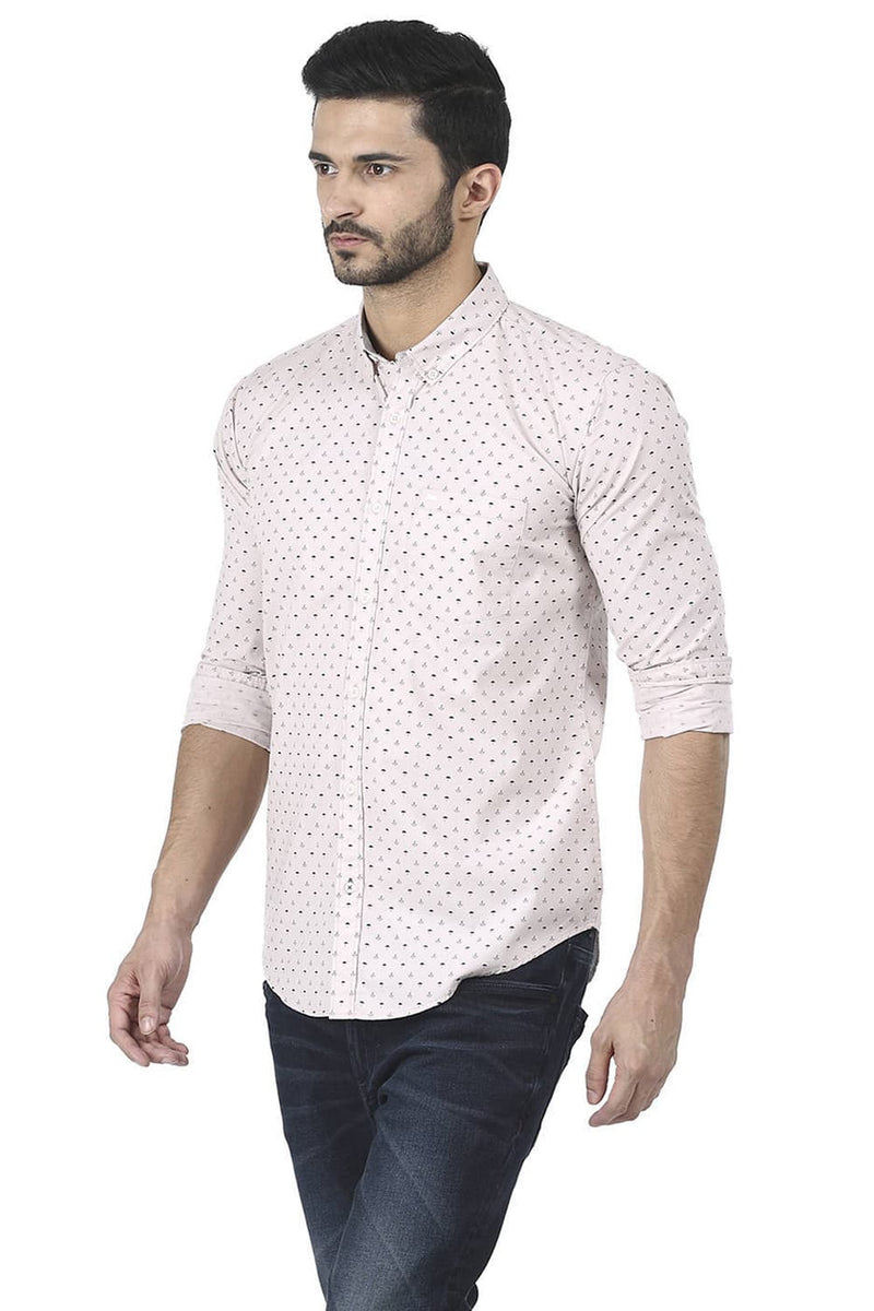 BASICS SLIM FIT PRINTED SHIRT