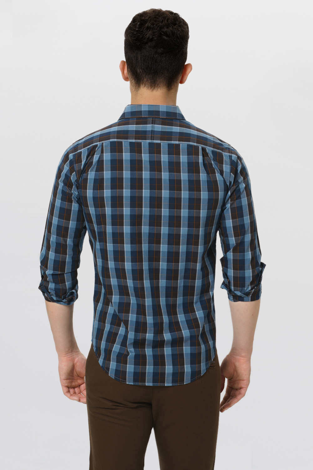 BASICS SLIM FIT CHECKS SHIRT