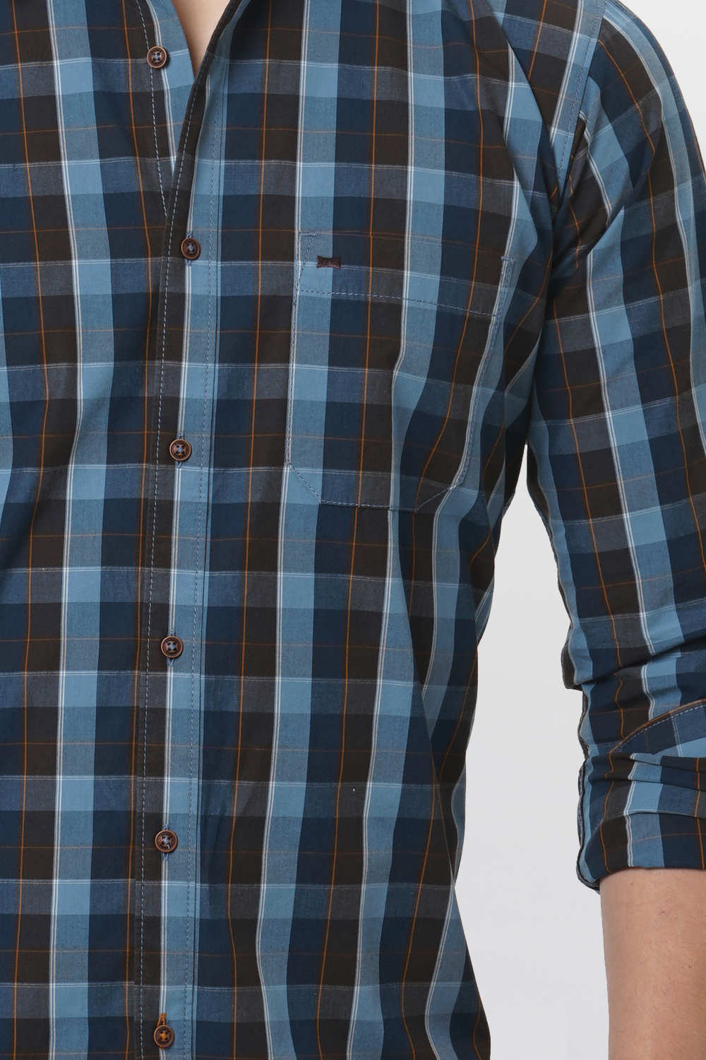 BASICS SLIM FIT CHECKS SHIRT