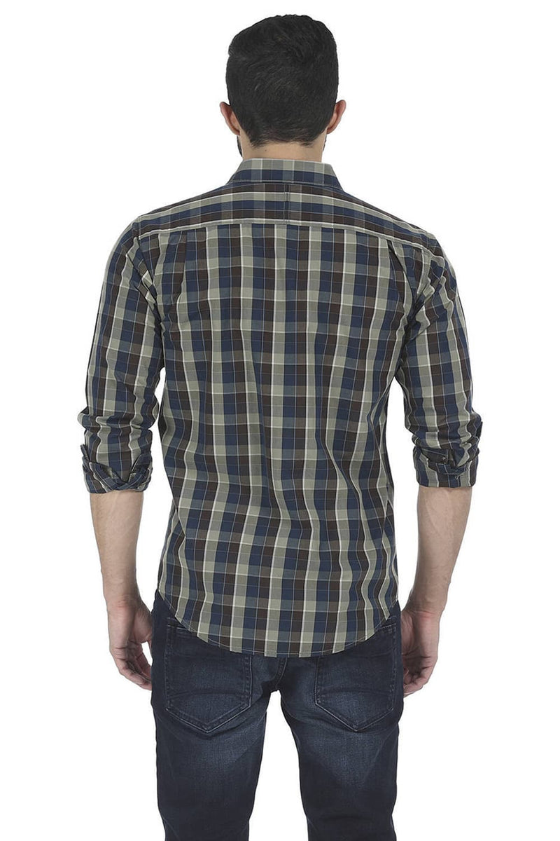 BASICS SLIM FIT CHECKS SHIRT