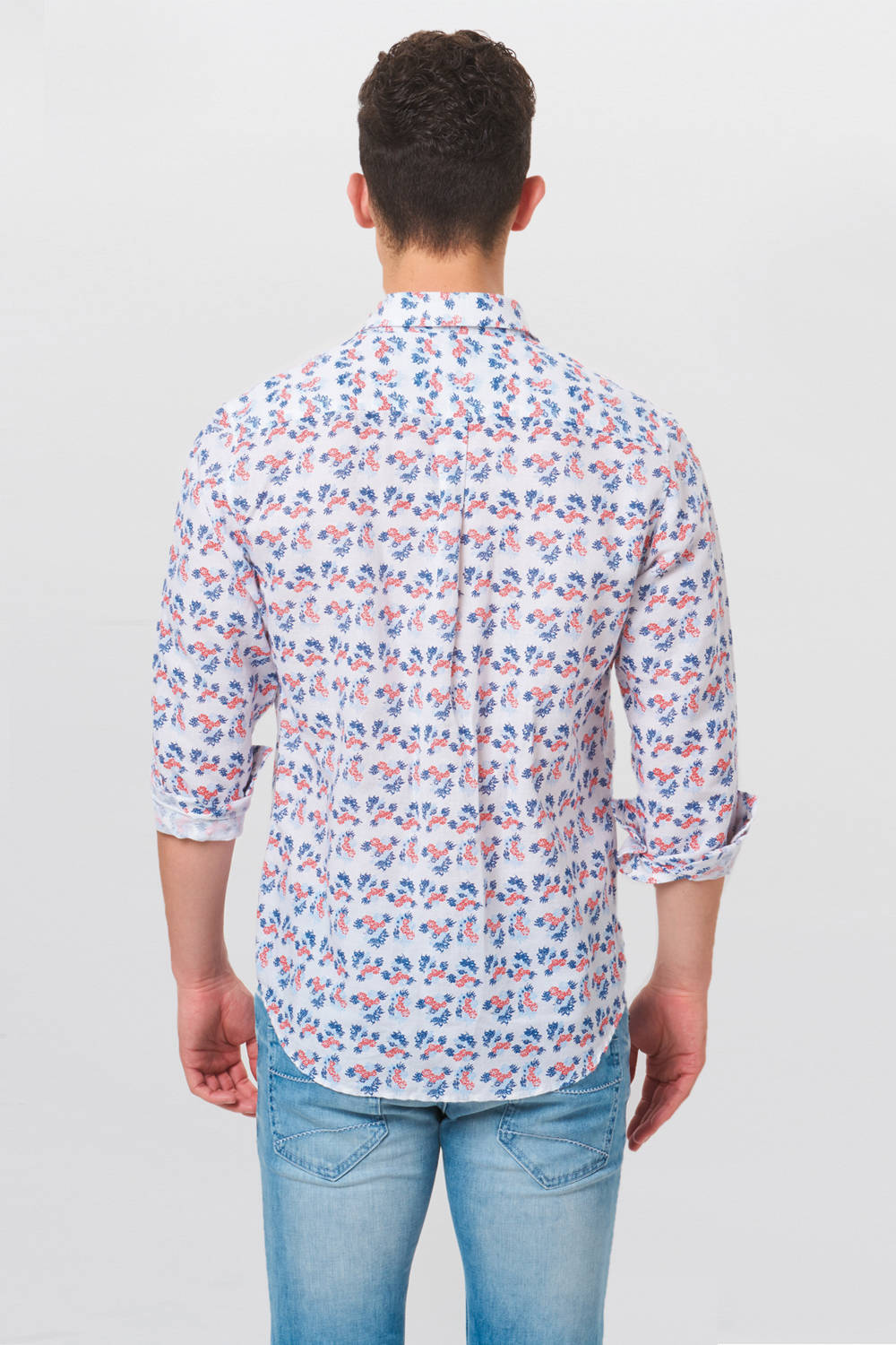 BASICS SLIM FIT PRINTED SHIRT